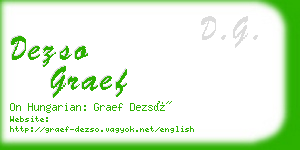 dezso graef business card